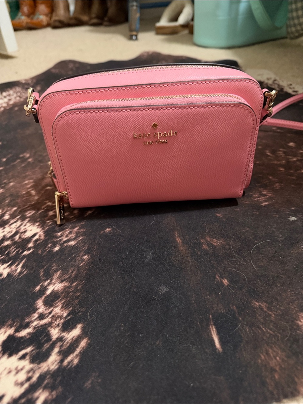 kate spade Pink Crossbody Double-Zip Camera Bag